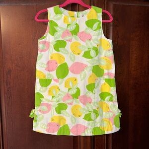 Lilly Pulitzer white label citrus print dress girls size 6.